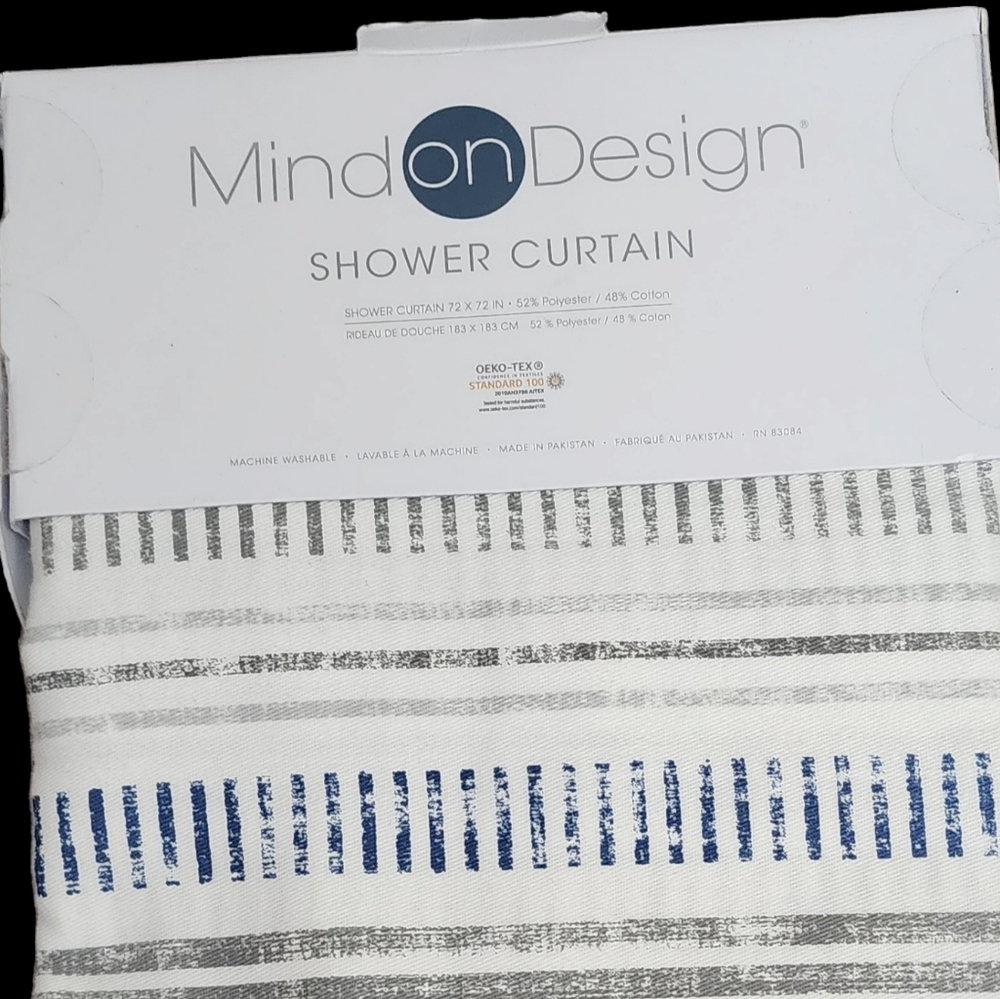 Mind on Design Fabric Shower Curtain 72 x 72